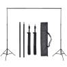 Professional Photo Studio Kit with 3 Cotton Backdrops