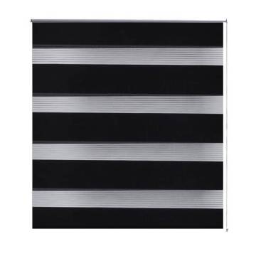 Stylish Zebra Blind 40 x 100 cm in Black | Hipomarket