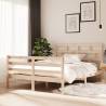 Bed Frame 135x190 cm Double Solid Wood Colour natural Size 135 x 190 cm 