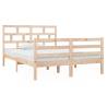 Solid Wood Double Bed Frame 135x190 cm - HipoMarket UK