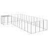 Dog Kennel Silver 13.31 m² Steel Colour silver Size 13.31 m² Quantity in Package 1 