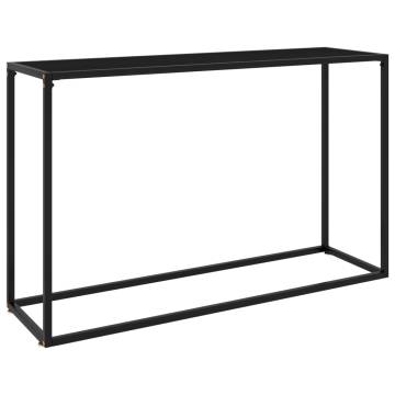 Modern Black Console Table | 120x35x75 cm | Tempered Glass