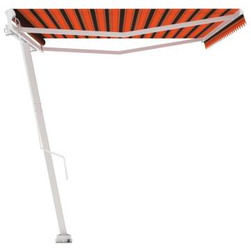 Freestanding Manual Retractable Awning 500x300 cm - Orange/Brown