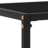 Modern Black Console Table | 120x35x75 cm | Tempered Glass