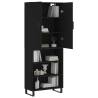 Stylish Highboard Black - 69.5x34x180 cm Engineered Wood