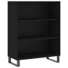 Stylish Highboard Black - 69.5x34x180 cm Engineered Wood