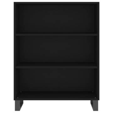 Stylish Highboard Black - 69.5x34x180 cm Engineered Wood