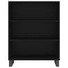 Stylish Highboard Black - 69.5x34x180 cm Engineered Wood