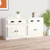 Sideboards 2 pcs High Gloss White Engineered Wood Colour high gloss white Quantity in Package 2 