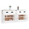 High Gloss White Sideboards - 2 pcs Engineered Wood