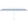 Freestanding Manual Retractable Awning 600x300 cm - Blue/White