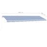 Freestanding Manual Retractable Awning 600x300 cm - Blue/White