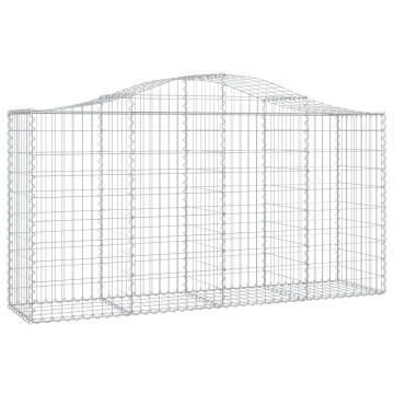 Arched Gabion Baskets - 11 pcs Galvanised Iron 200x50x100/120 cm