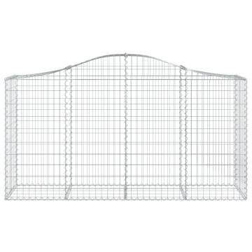 Arched Gabion Baskets - 11 pcs Galvanised Iron 200x50x100/120 cm