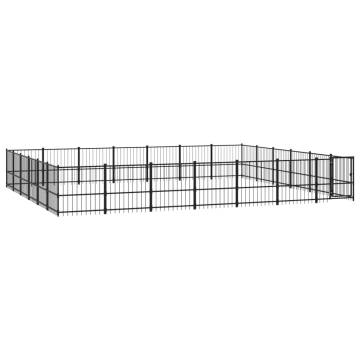 Outdoor Dog Kennel Steel - Safe & Secure 39.52 m² Play Area