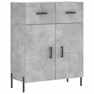 Stylish Highboard Concrete Grey 69.5x34x180 cm | HipoMarket