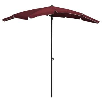 Bordeaux Red Garden Parasol with Crank & Tilt | Hipo Market