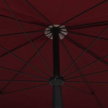 Bordeaux Red Garden Parasol with Crank & Tilt | Hipo Market