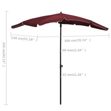 Bordeaux Red Garden Parasol with Crank & Tilt | Hipo Market