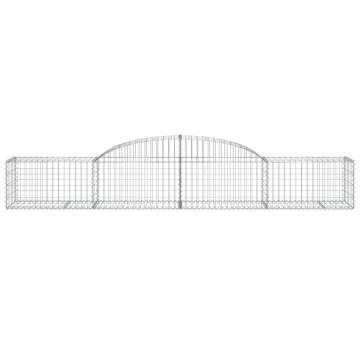 Arched Gabion Baskets - 25 pcs Galvanised Iron 300x50x40/60 cm