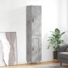 Highboard Concrete Grey 34.5x34x180 cm Engineered Wood Colour concrete grey Quantity in Package 1 Model 1 wood door 