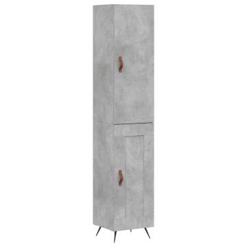 Stylish Highboard Concrete Grey - Engineered Wood | Hipo Market