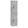 Stylish Highboard Concrete Grey - Engineered Wood | Hipo Market