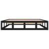 Black Solid Wood Bed Frame 200x200 cm | Modern Bedroom Décor