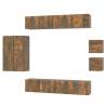 8 Piece Smoked Oak TV Cabinet Set | Stylish Storage Solution