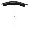 Garden Parasol with Pole 200x130 cm - Black Shade Solution