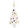 Artificial Pre-lit Christmas Tree with Ball Set White 90 cm Colour gold Size 90 x 50 cm Quantity in Package 1 Number of Branch Tips 