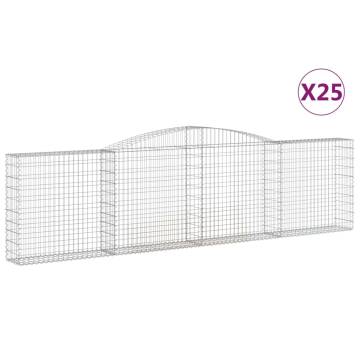 Arched Gabion Baskets 25 pcs - Durable Galvanised Iron