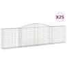 Arched Gabion Baskets 25 pcs - Durable Galvanised Iron