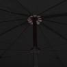 Garden Parasol with Pole 200x130 cm - Black Shade Solution