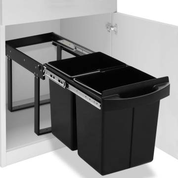 Soft-Close Kitchen Cupboard Pull-out Dustbin 48L