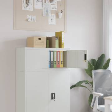 Light Grey File Cabinet 90x40x40 cm | Durable Steel Storage