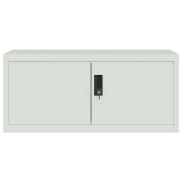 Light Grey File Cabinet 90x40x40 cm | Durable Steel Storage