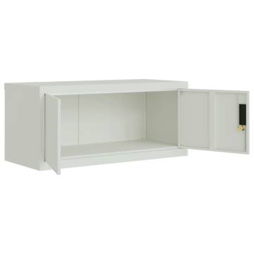 Light Grey File Cabinet 90x40x40 cm | Durable Steel Storage