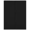 Highboard Black 69.5x34x180 cm | Stylish Engineered Wood