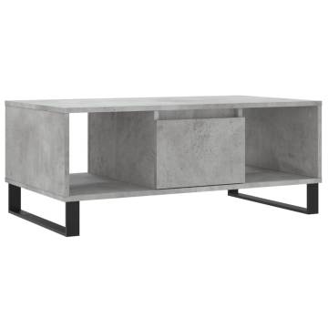 Elegant Concrete Grey Coffee Table | 90x50 cm - HipoMarket