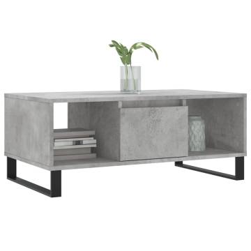 Elegant Concrete Grey Coffee Table | 90x50 cm - HipoMarket