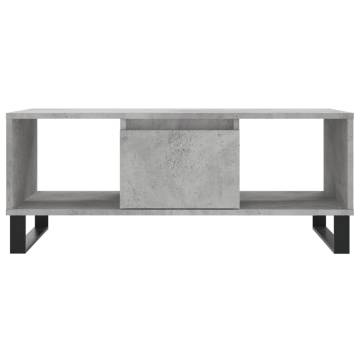 Elegant Concrete Grey Coffee Table | 90x50 cm - HipoMarket