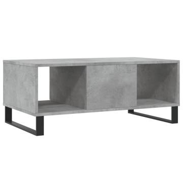 Elegant Concrete Grey Coffee Table | 90x50 cm - HipoMarket