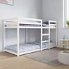 Bunk Bed White 80x200 cm Solid Wood Pine Colour white Size 80 x 200 cm 