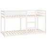 Bunk Bed White 80x200 cm - Solid Wood Pine | Hipomarket