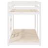 Bunk Bed White 80x200 cm - Solid Wood Pine | Hipomarket