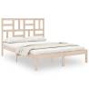 Solid Wood Bed Frame 135x190 cm - Modern & Sturdy Design