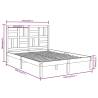 Solid Wood Bed Frame 135x190 cm - Modern & Sturdy Design