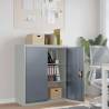 Light Grey & Dark Grey File Cabinet - 90x40x105 cm - Steel