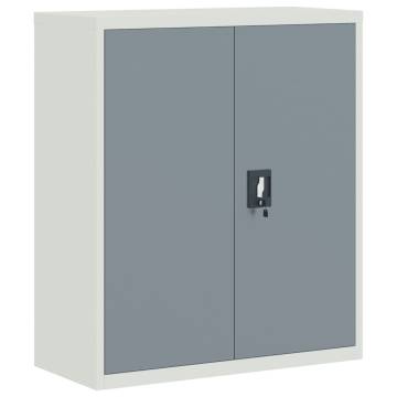 Light Grey & Dark Grey File Cabinet - 90x40x105 cm - Steel